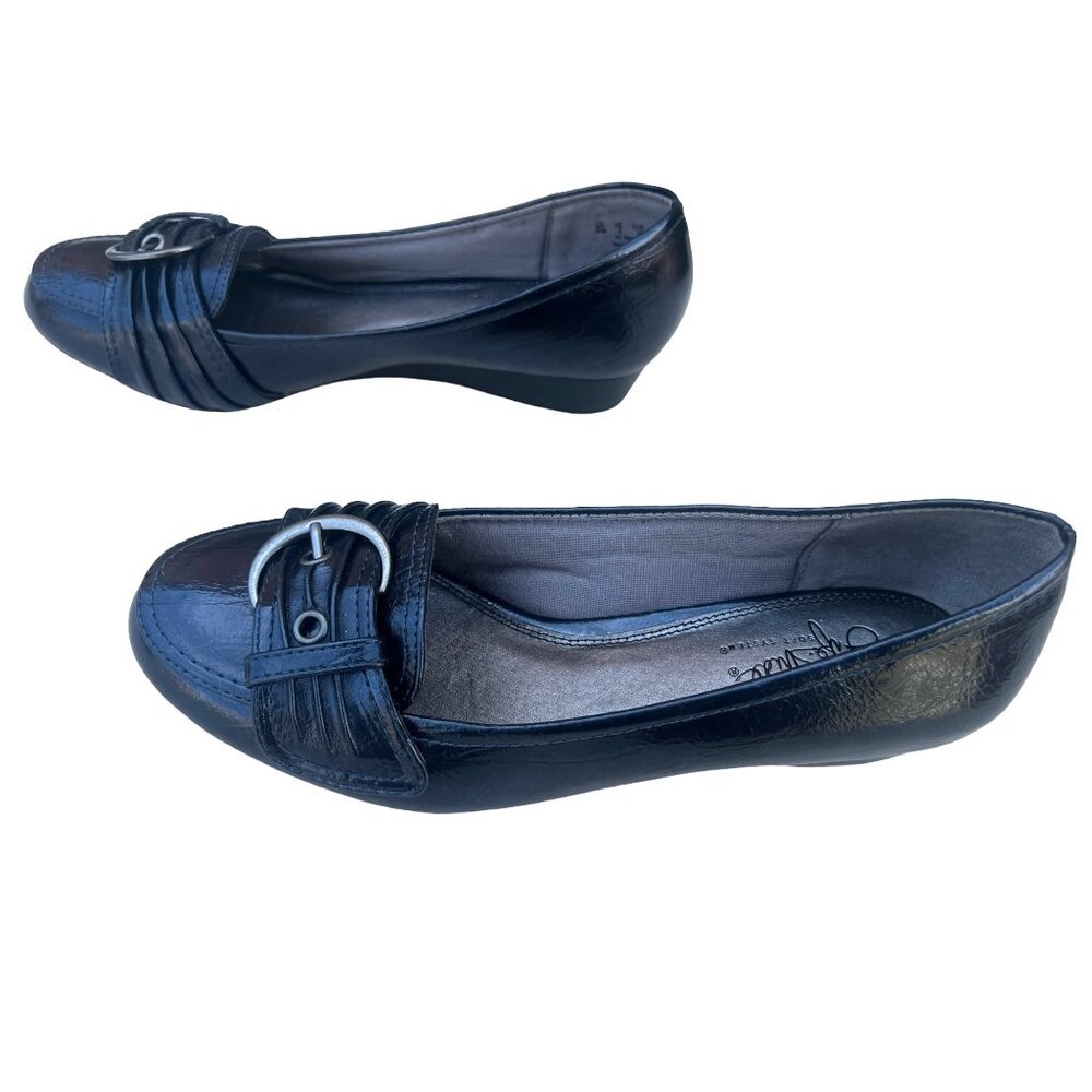 Life Stride Women’s 8M Flavia Black Low 1” Wedge Shoes Soft System Flex Comfort - Picture 3 of 10